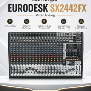 behringer sx2442fx mixer analog 24 input 4 bus tich hop mic preamp 4