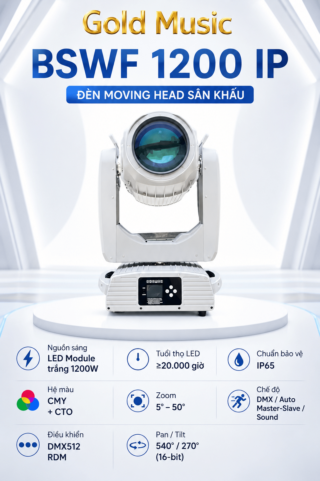 BSWF 1200 IP – Đèn Moving Head Sân Khấu Mitek & HBK bswf 1200 ip den moving head san
