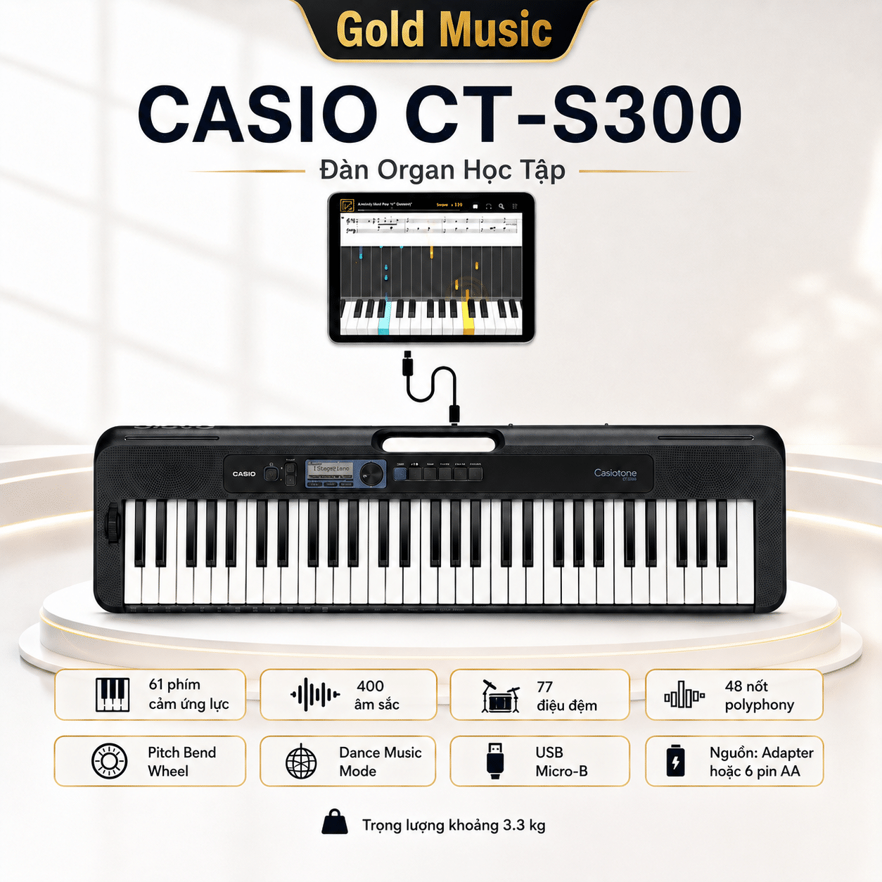 Casio CT-S300 Đàn Organ Học Tập casio ct s300 dan organ hoc tap