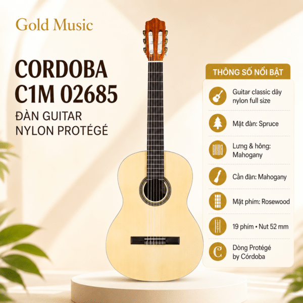 cordoba c1m 02685 dan guitar nylon protege