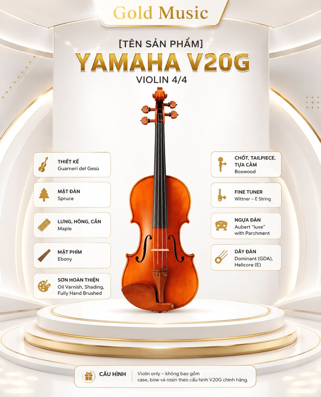 Đàn Violin Yamaha V20G dan violin yamaha v20g