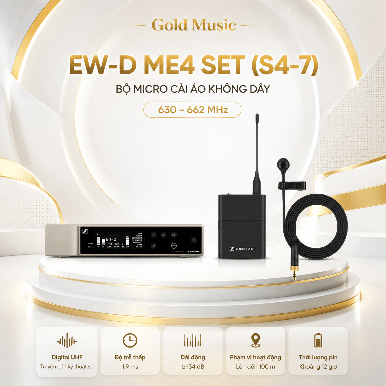 EW-D ME4 SET (S4-7) – Bộ Micro Cài Áo Không Dây 630-662 MHz Sennheiser ew d me4 set s4 7 micro