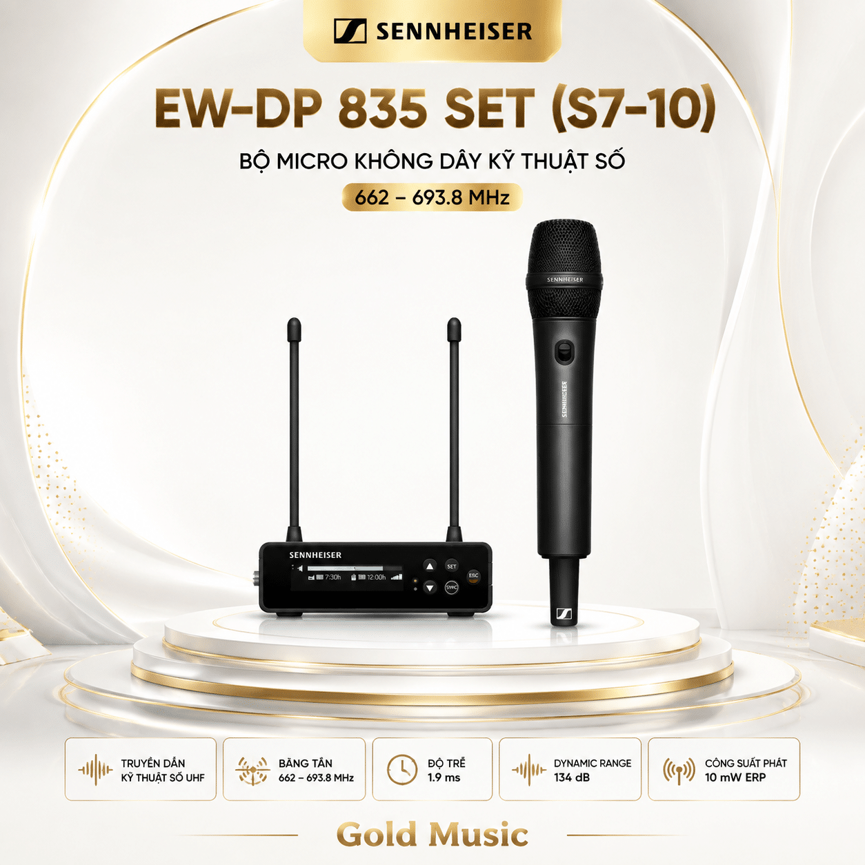 EW-DP 835 SET (S7-10) – Bộ Micro Không Dây 662-693.8 MHz Sennheiser ew dp 835 set s7 10 micro