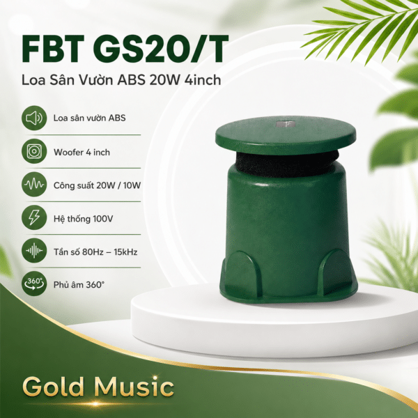 FBT GS20/T – Loa Sân Vườn ABS 20W 4inch fbt gs20 t loa san vuon abs 20w 4inch