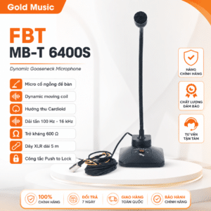 fbt mb t 6400s dynamic gooseneck microphone