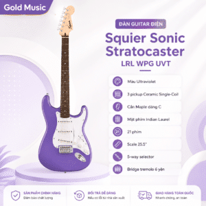 FENDER 0373150517 ĐÀN Guitar ĐIỆN SONIC STRAT LRL WPG UVT fender 0373150517 dan guitar dien sonic