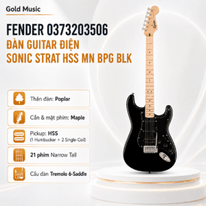 FENDER 0373203506 ĐÀN GUITAR ĐIỆN SONIC STRAT HSS MN BPG BLK fender 0373203506 dan guitar dien sonic strat hss mn bpg blk
