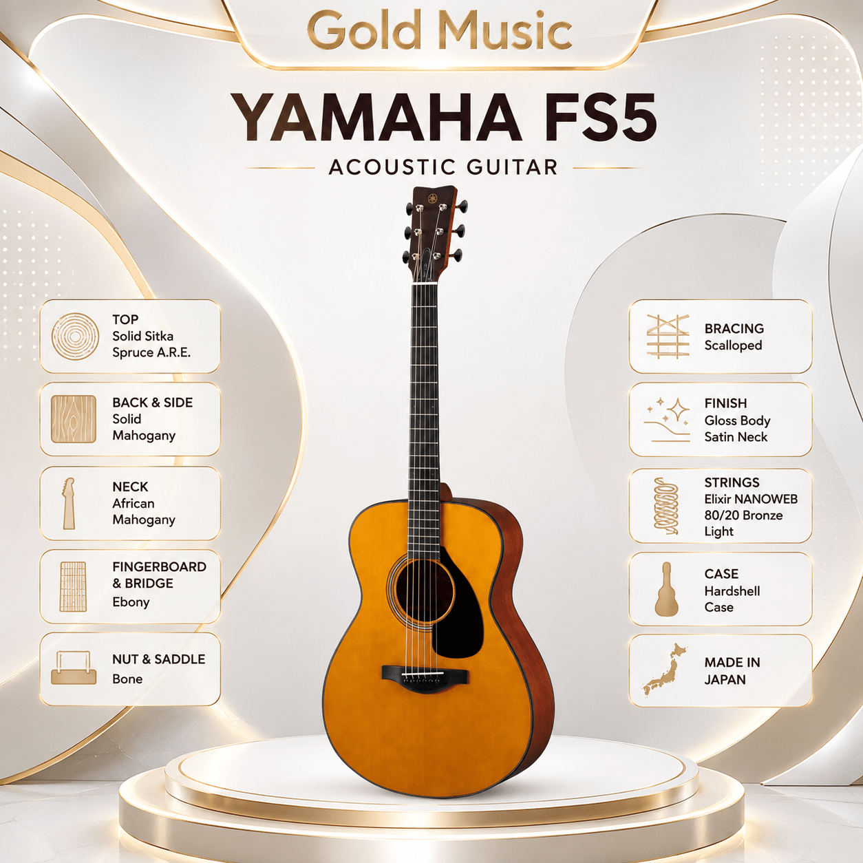 Đàn Guitar Acoustic Yamaha FS5 guitar acoustic yamaha fs5