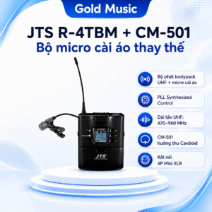 JTS R-4TBM + CM-501 Bộ micro cài áo thay thế jts r 4tbm cm 501 bo micro cai ao thay the