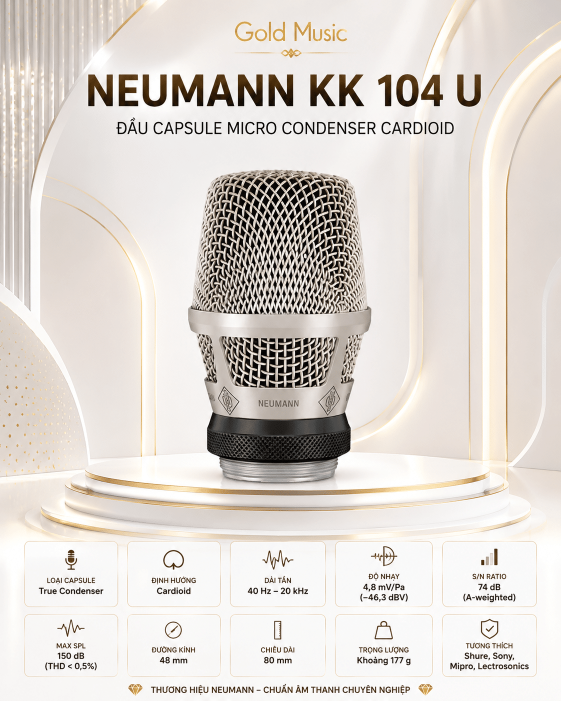 KK 104 U Đầu Micro Neumann kk 104 u dau micro neumann