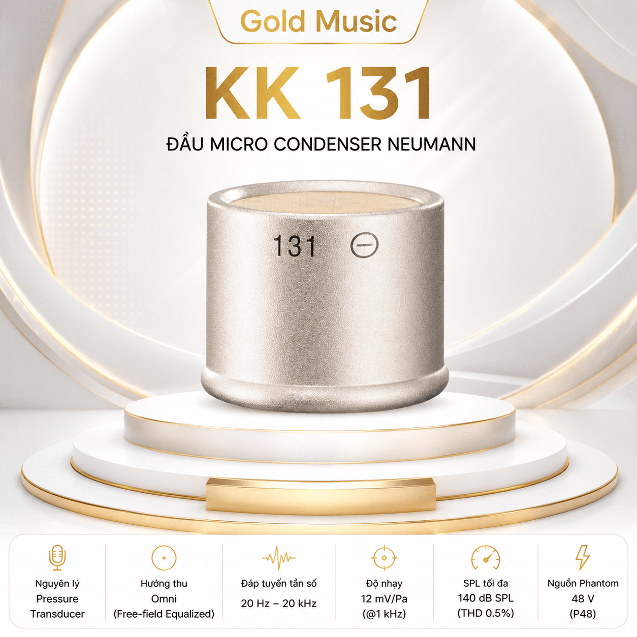 KK 131 Đầu Micro Condenser Neumann kk 131 dau micro condenser neumann