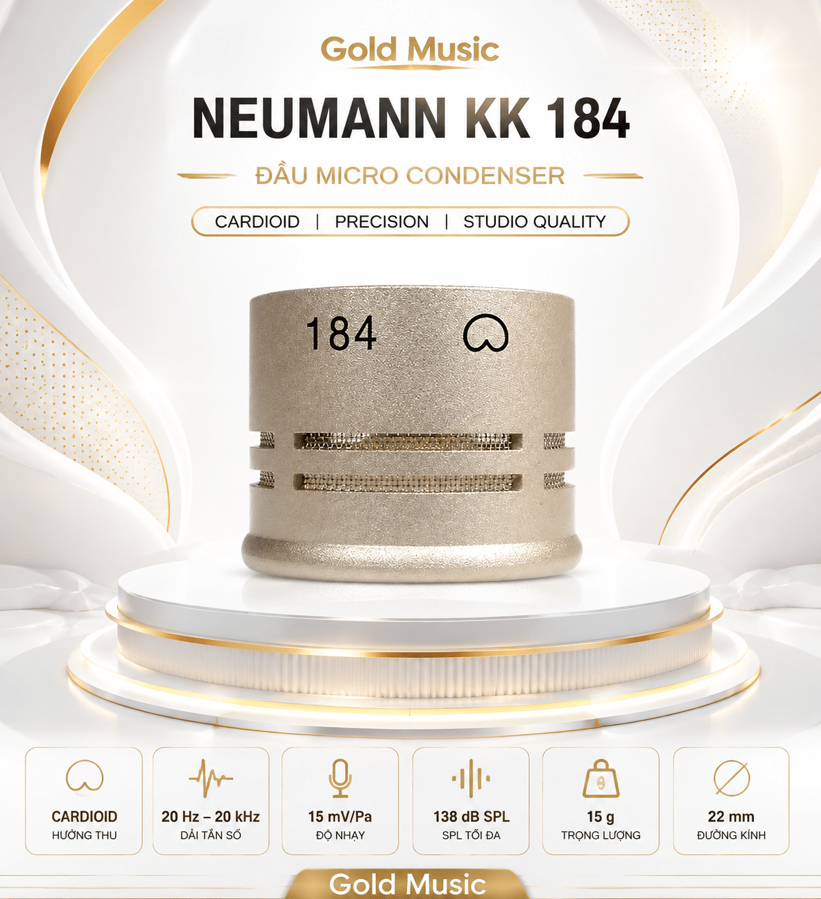 KK 184 Đầu Micro Condenser Neumann kk 184 dau micro condenser neumann