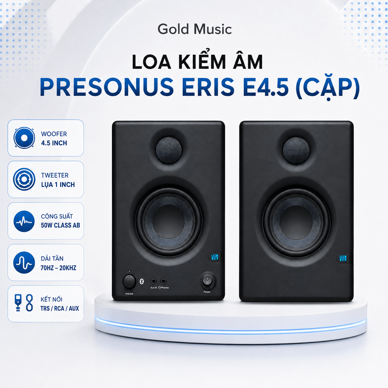 Loa Kiểm Âm Presonus Eris E4.5 (Cặp) loa jbl one series 104 bt cap