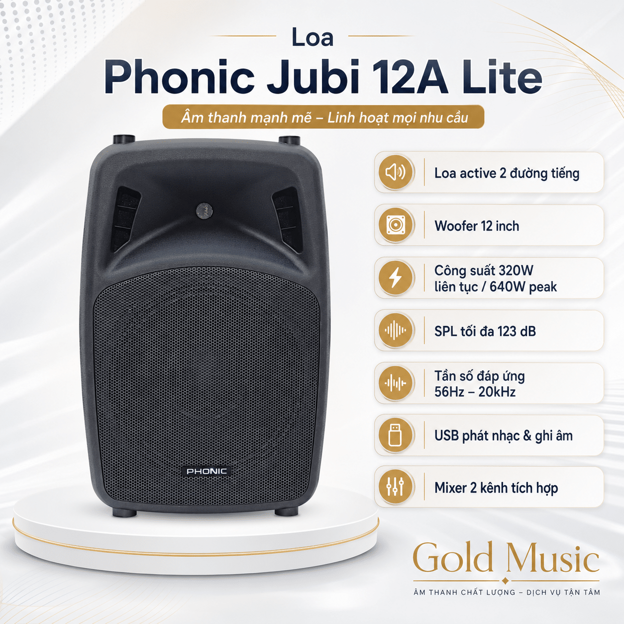LOA PHONIC Jubi 12A Lite loa phonic jubi 12a lite