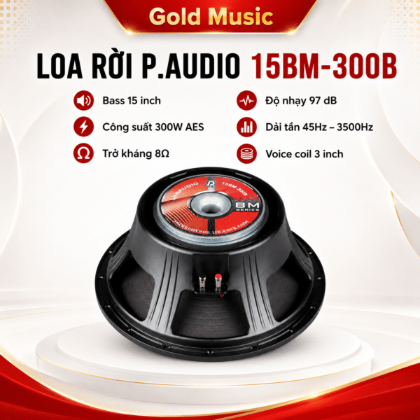 LOA RỜI P.AUDIO 15BM-300B loa roi p audio 15bm 300b