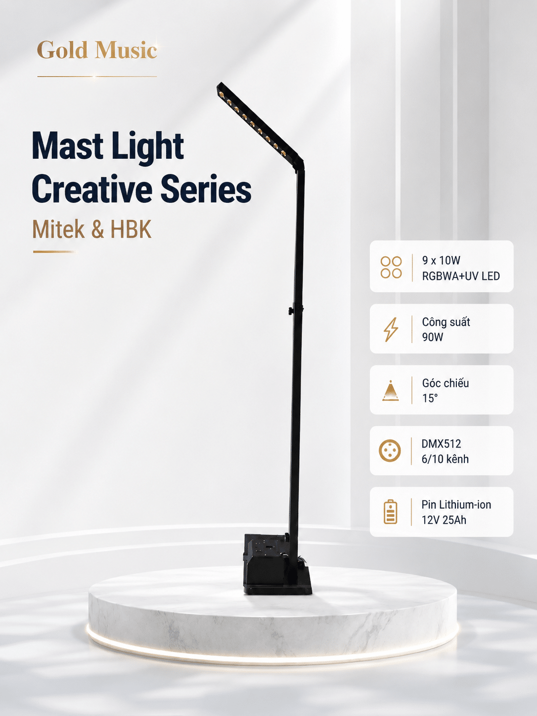Mast Light Đèn Creative Series Mitek & HBK mast light den creative series mitek hbk