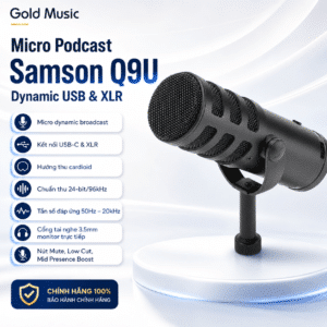 micro podcast samson q9u dynamic usb and xlr