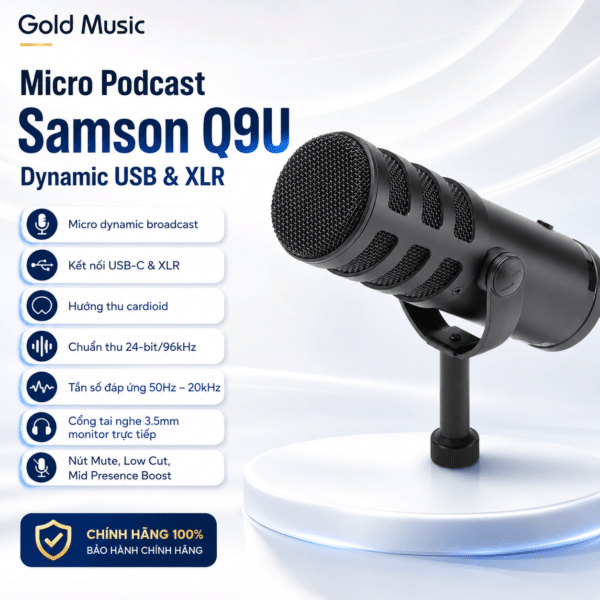 micro podcast samson q9u dynamic usb and xlr