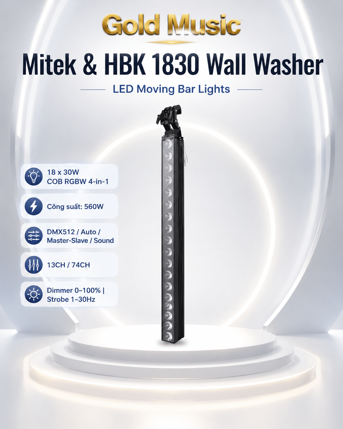 Mitek & HBK 1830 Wall Washer – LED Moving Bar Lights mitek and hbk 1830 wall washer led moving bar lights