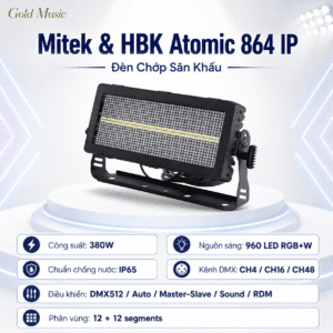 Mitek & HBK Atomic 864 IP – Đèn Chớp Sân Khấu mitek and hbk atomic 864 ip den chop san khau