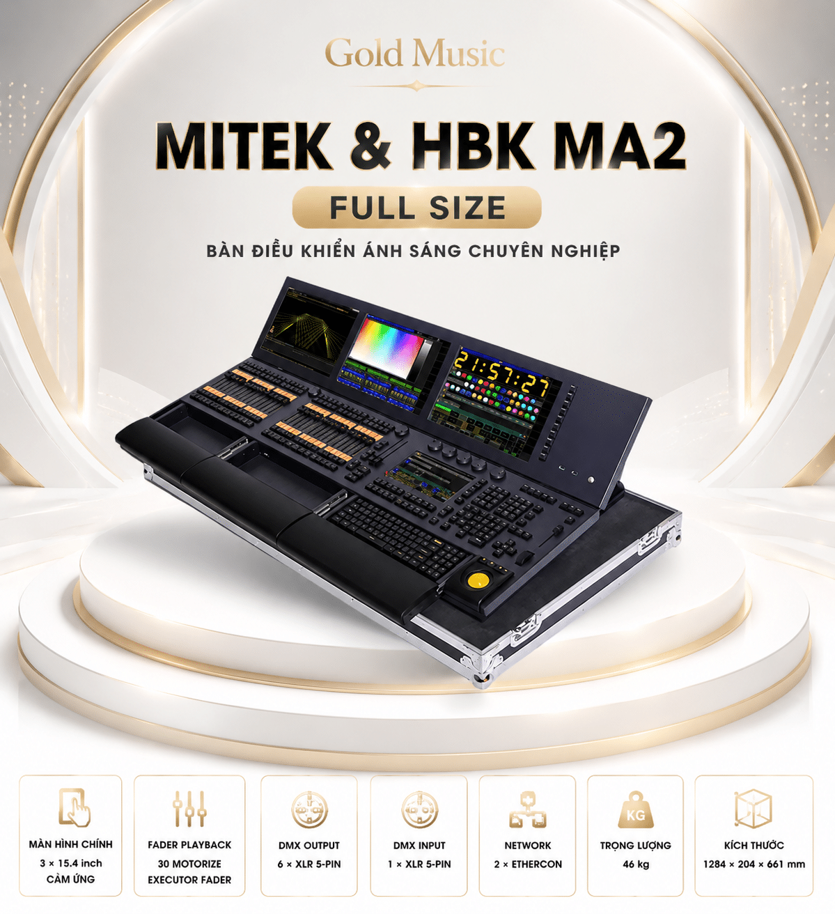 Mitek & HBK MA2 Full Size – Bàn Điều Khiển Ánh Sáng mitek hbk ma2 full size ban dieu