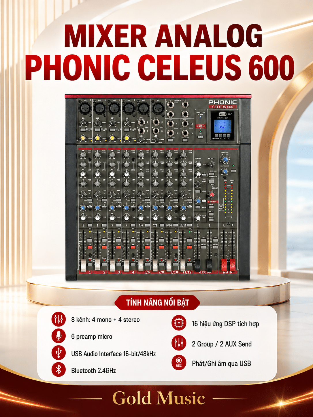 MIXER ANALOG PHONIC CELEUS600 mixer analog phonic celeus600