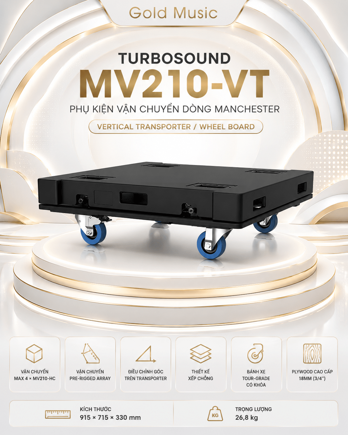 MV210-VT Phụ kiện vận chuyển dòng Manchester Turbosound mv210 vt phu kien van chuyen manchester
