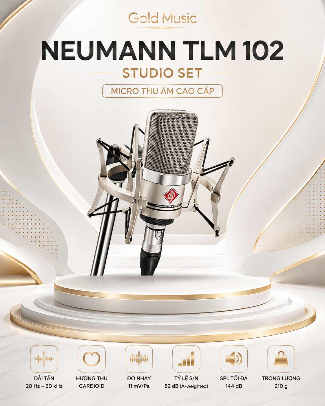 Neumann TLM 102 Studio Set – Micro Thu Âm neumann tlm 102 studio set micro thu