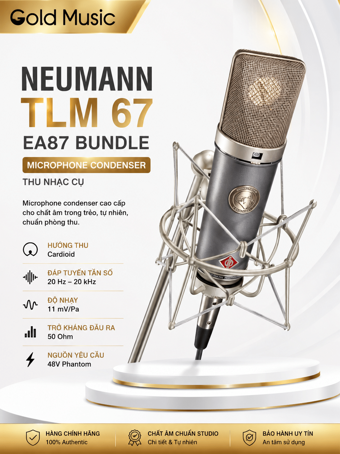 Neumann TLM 67 EA87 Bundle Microphone Condenser thu nhạc cụ neumann tlm 67 ea87 bundle microphone condenser