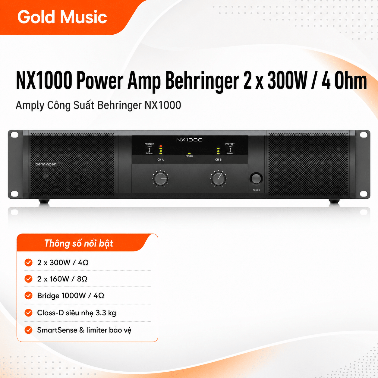 NX1000 Power Amp Behringer 2 x 300w / 4 ohm | Amply Công Suất Behringer NX1000 nx1000 power amp behringer