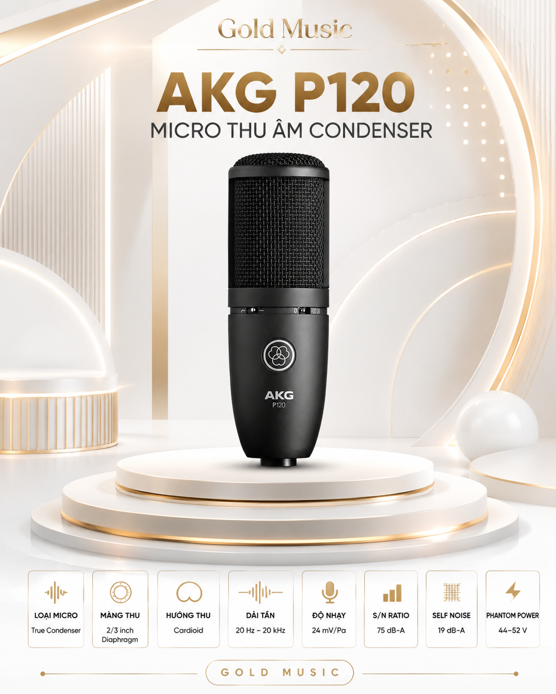 AKG P120 – Micro Thu Âm Condenser p120