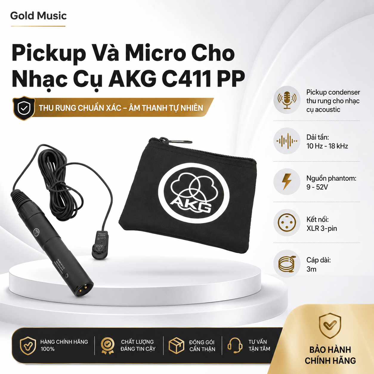 Pickup Và Micro Cho Nhạc Cụ AKG C411 PP pickup micro akg c411 pp