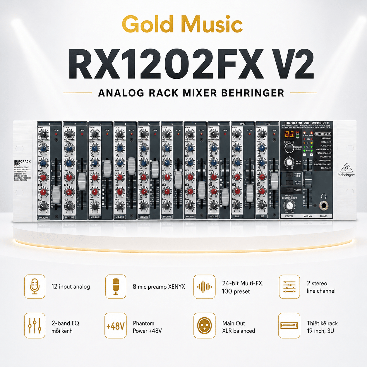 RX1202FX V2 Analog Rack Mixer Behringer rx1202fx v2 analog rack mixer behringer