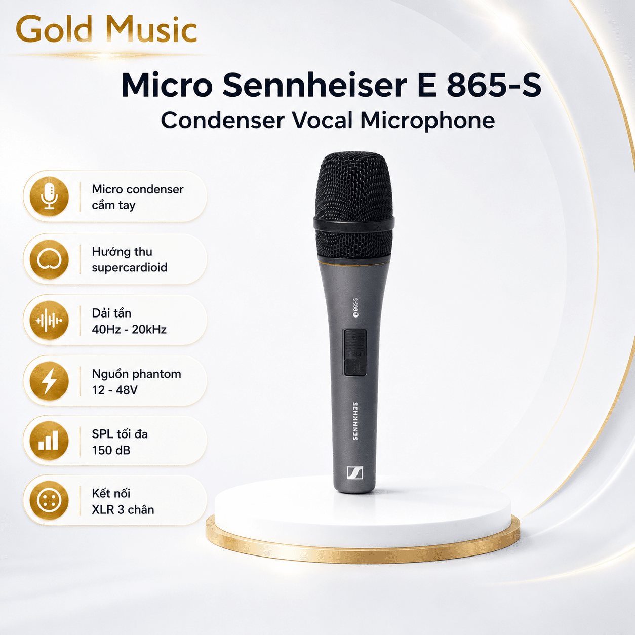 Sennheiser E 865-S Condenser Vocal Microphone sennheiser e 865 s condenser vocal microphone