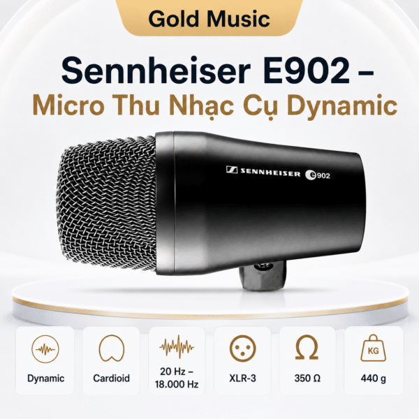 Sennheiser E902 – Micro Thu Nhạc Cụ Dynamic sennheiser e902 micro thu nhac cu dynamic