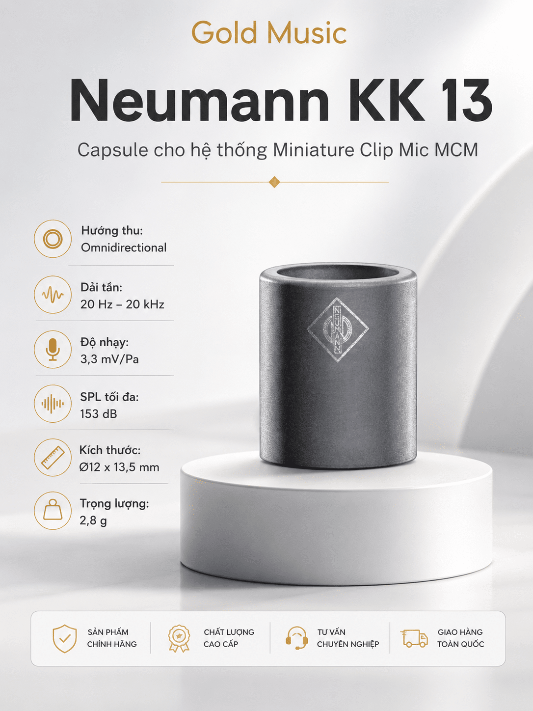 Sennheiser KK 13 – Capsule Cho Hệ Thống Miniature Clip Mic sennheiser kk 13 capsule he thong mic
