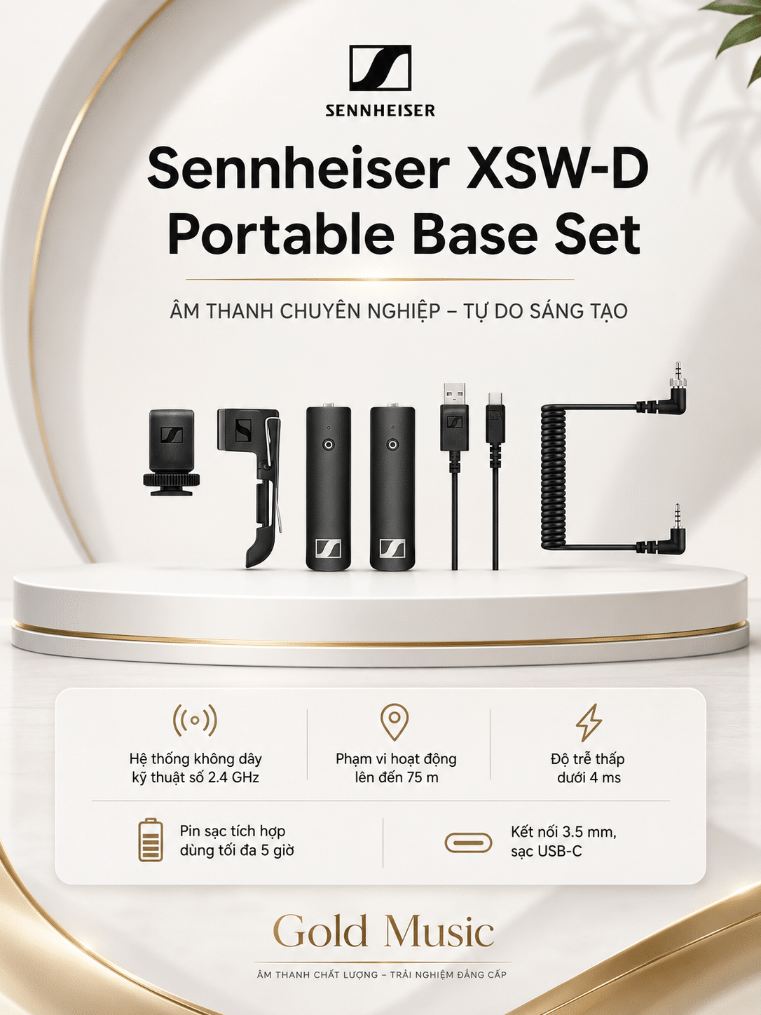 Sennheiser XSW-D PORTABLE BASE SET Bộ thu phát không dây cơ bản XSW-D sennheiser xsw d portable base set day