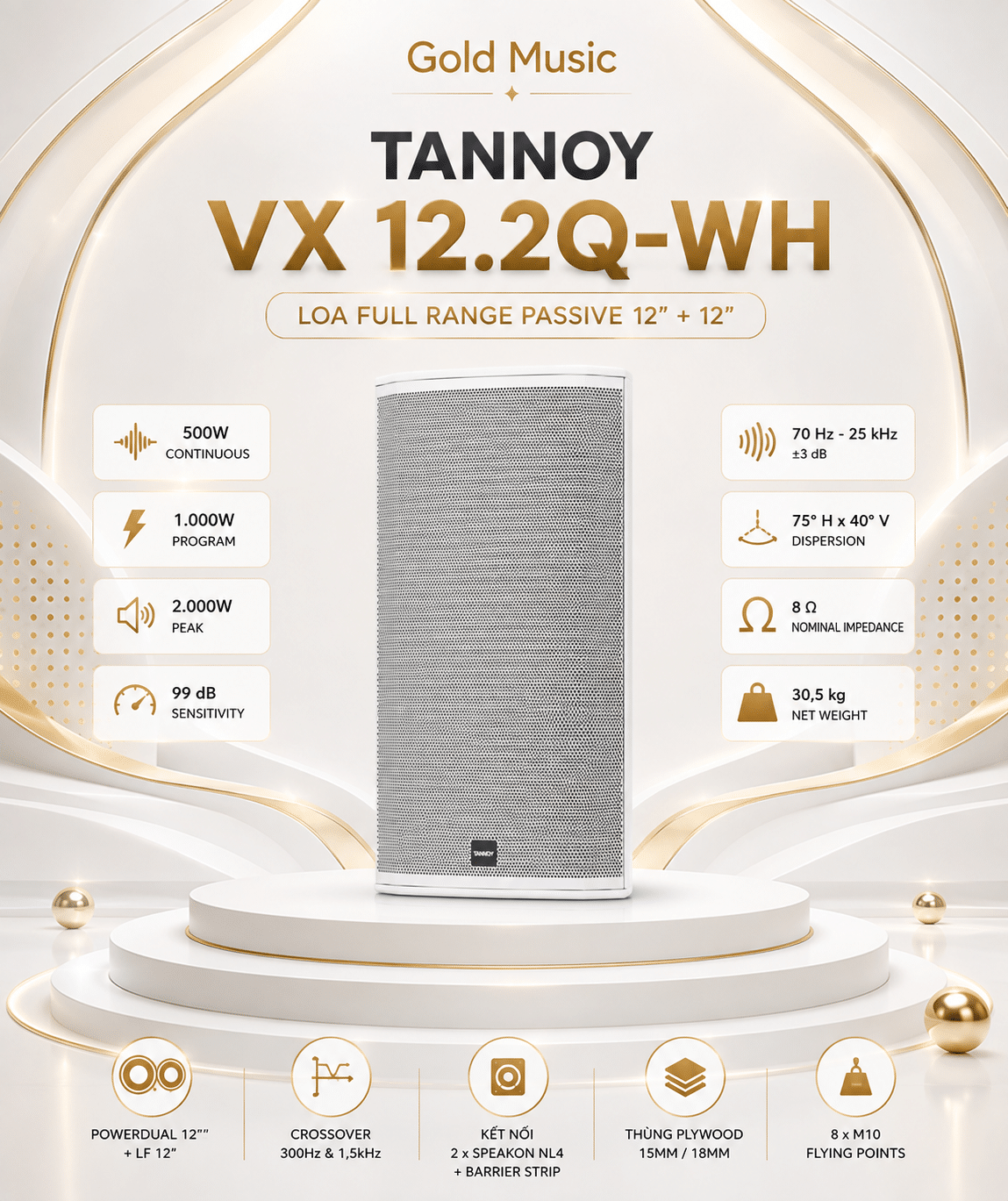 Tannoy VX 12.2Q-WH – Loa Full 30 tannoy vx 12 2q wh loa full