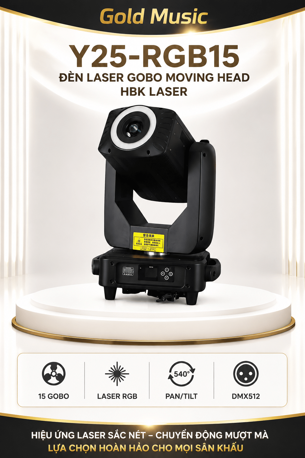 Y25-RGB15 Đèn Laser Gobo moving head HBK LASER y25 rgb15 den laser gobo moving head