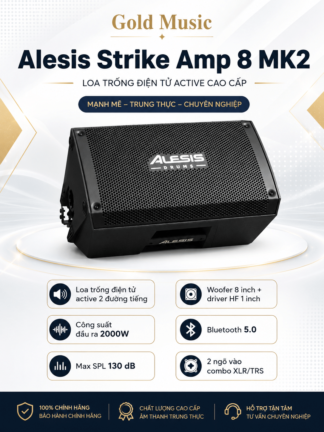 Alesis Strike Amp 8 MK2 loa trống 8 inch công suất lớn alesis strike amp 8 mk2 loa 8