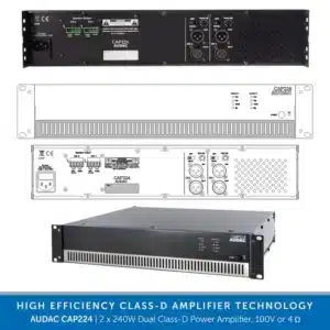 CAP224 AUDAC Amply Công Suất 2 Kênh 2x240W audac cap224 2
