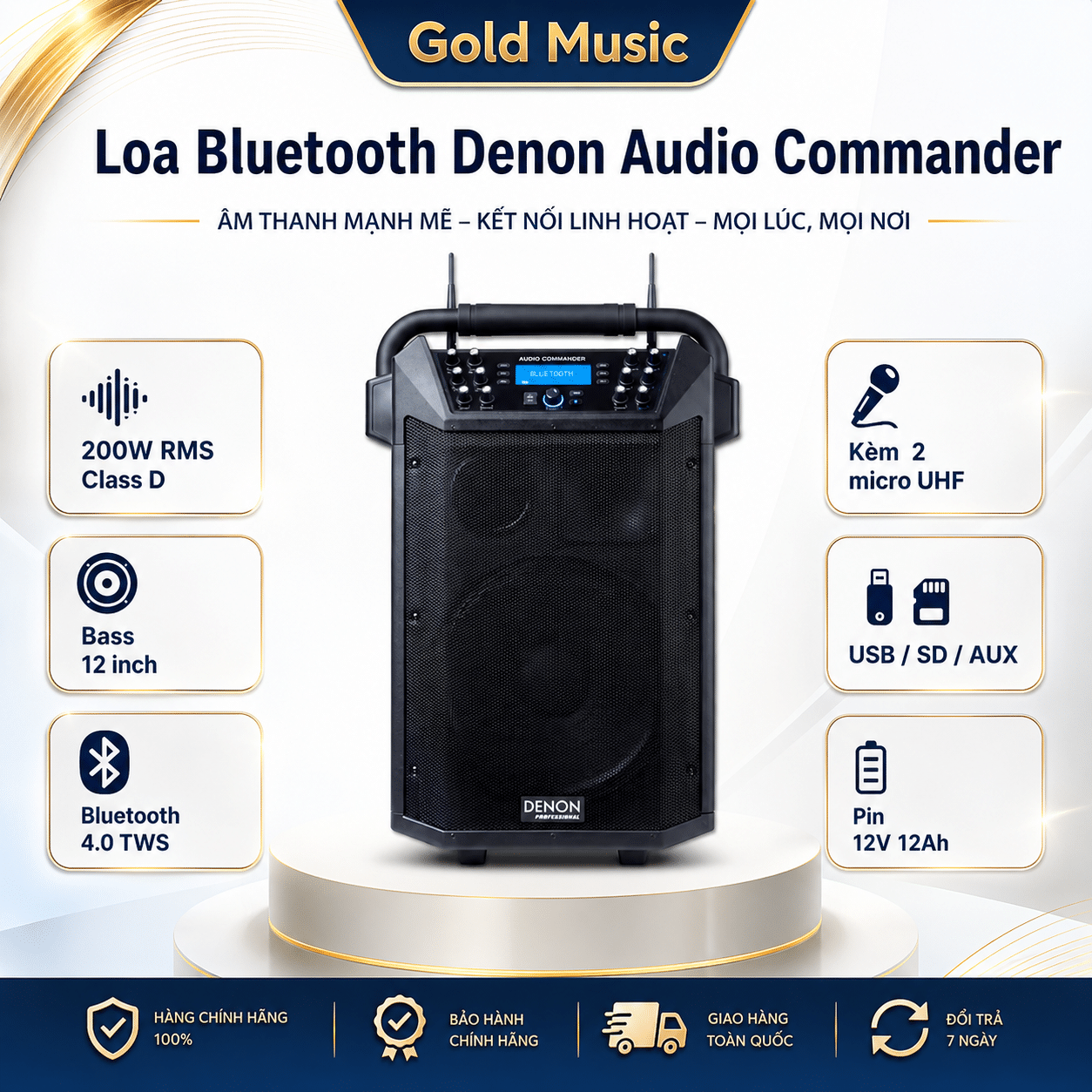 Audio Commander Loa Bluetooth Denon từ MỸ audio commander loa bluetooth denon tu my