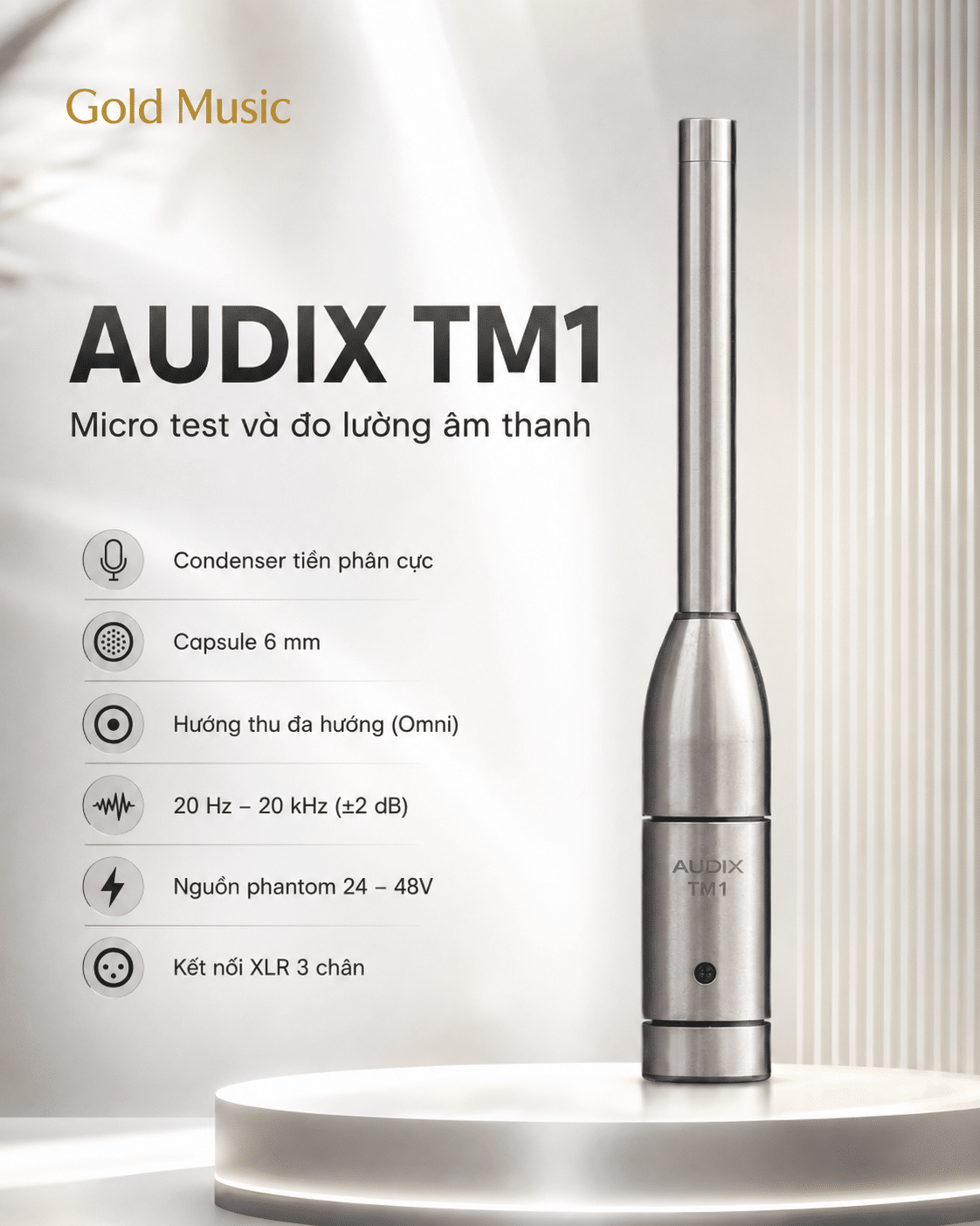 AUDIX TM1 Micro test và đo lường âm thanh audix tm1 micro test do luong am thanh