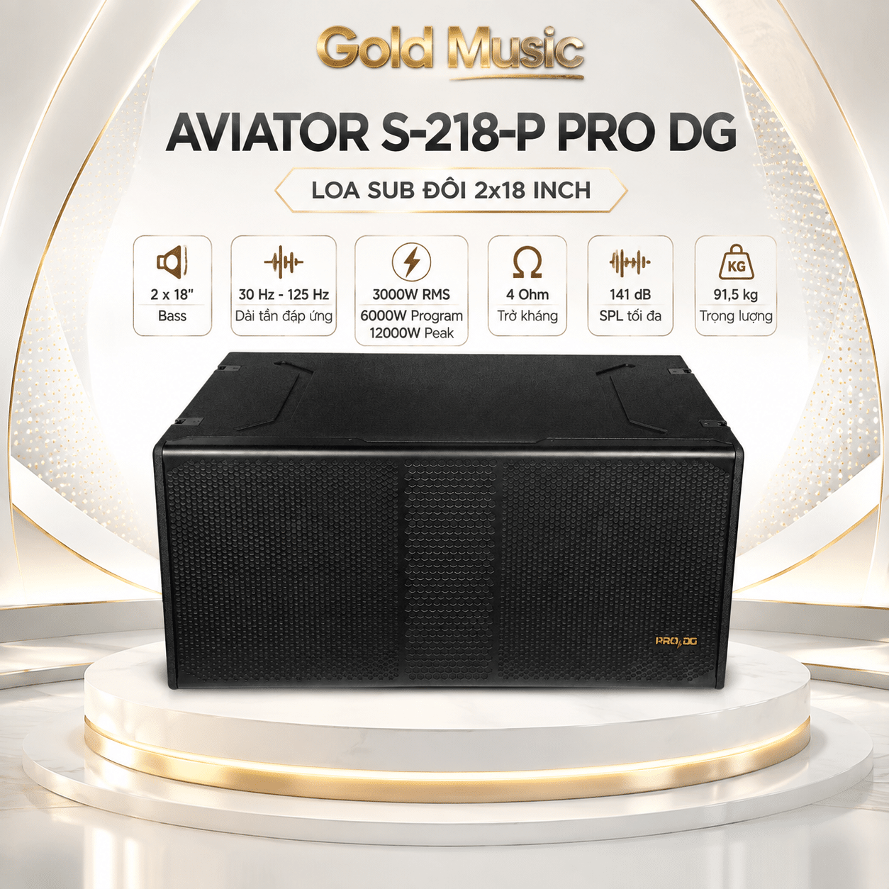 AVIATOR S-218-P PRO DG Loa Sub Đôi 2x18 Inch aviator s 218 p pro dg loa