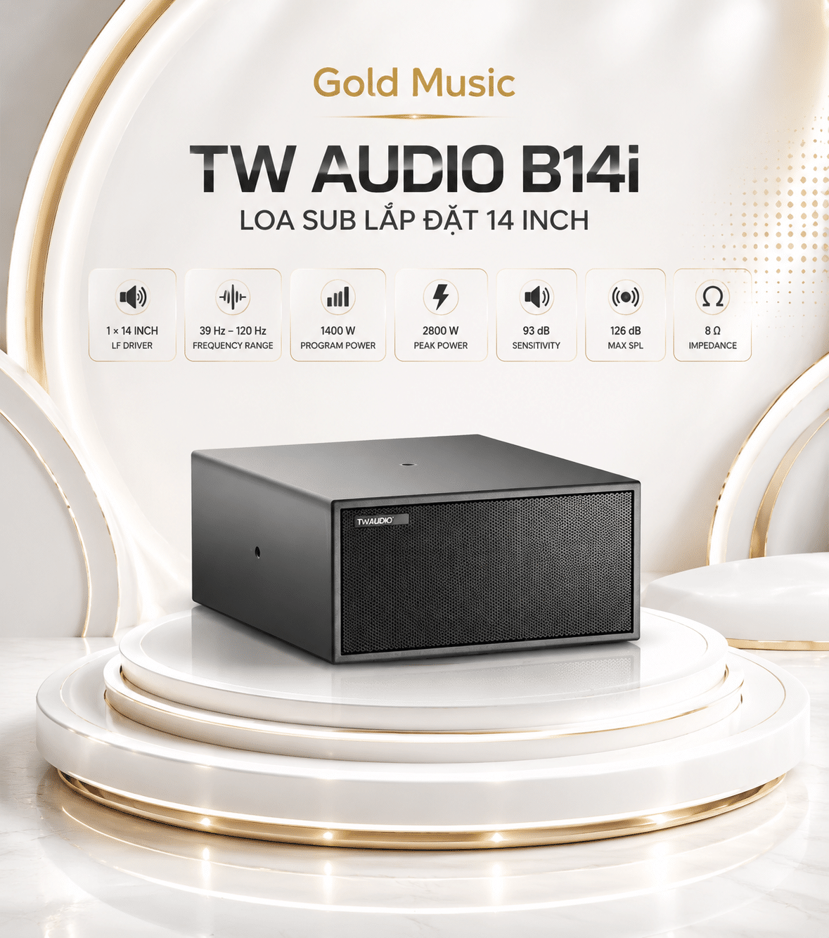 B14i TW Audio Loa Sub Lắp Đặt 14 Inch b14i tw audio loa sub lap dat