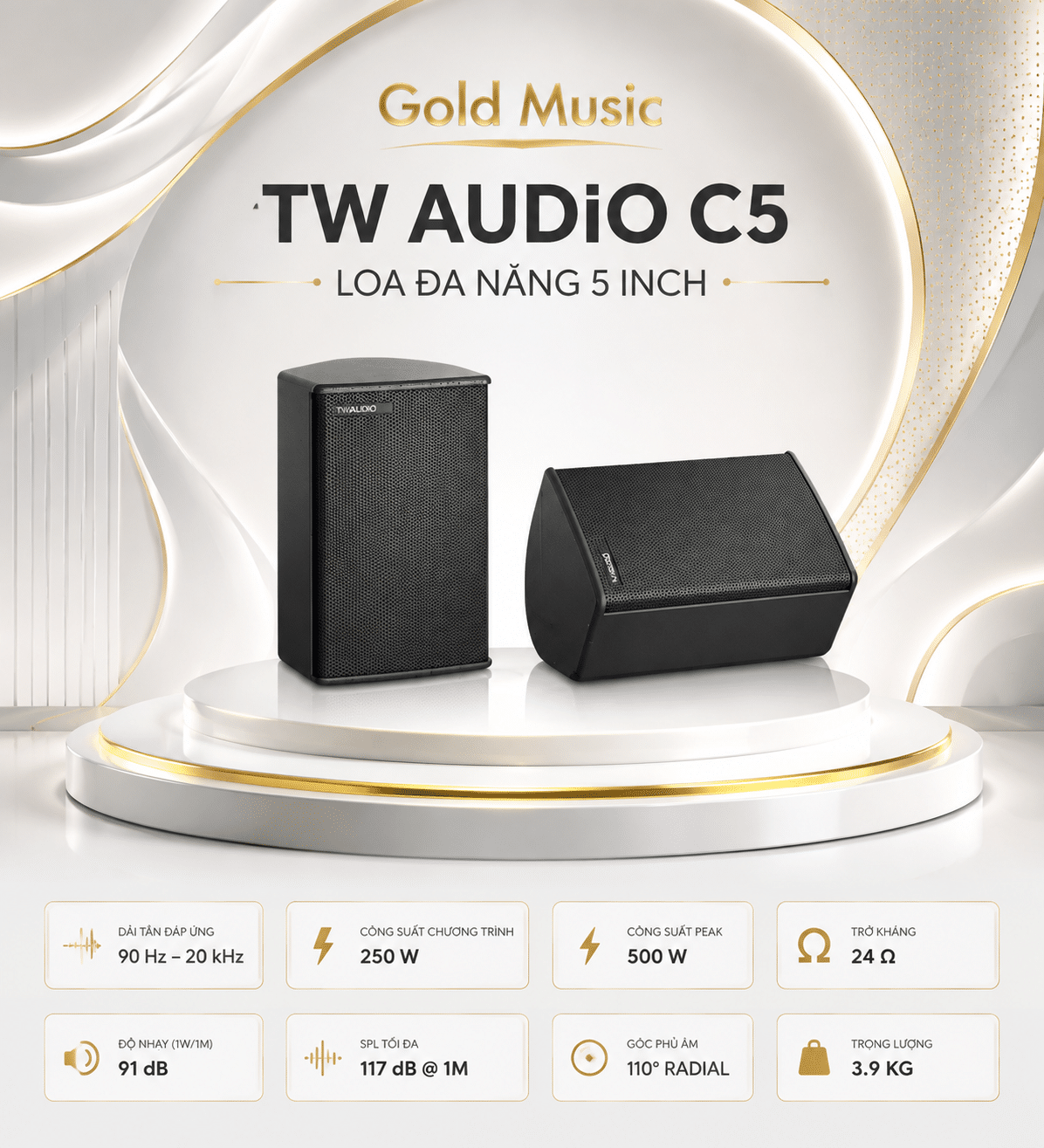 C5 TW Audio Loa Đa Năng 5 Inch c5 tw audio loa da nang 5