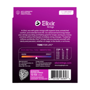 ELIXIR 3313216569 DÂY ĐÀN ACOUSTIC PACK 3 PHOSPHOR 12-53 elixir 16569