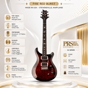 prs s2 custom 24 08 fire red burst 4