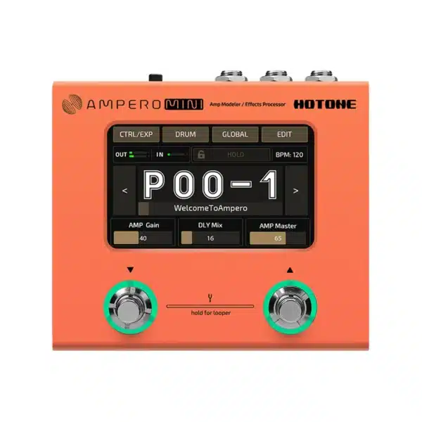 Hotone MP-50OR Ampero Mini pedal amp modeler đa hiệu ứng Orange hotone mp 50or 2