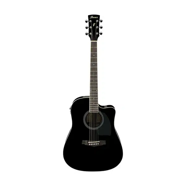 Ibanez PF15ECE-BK guitar acoustic-electric Black High Gloss có EQ ibanez pf15ece bk 3